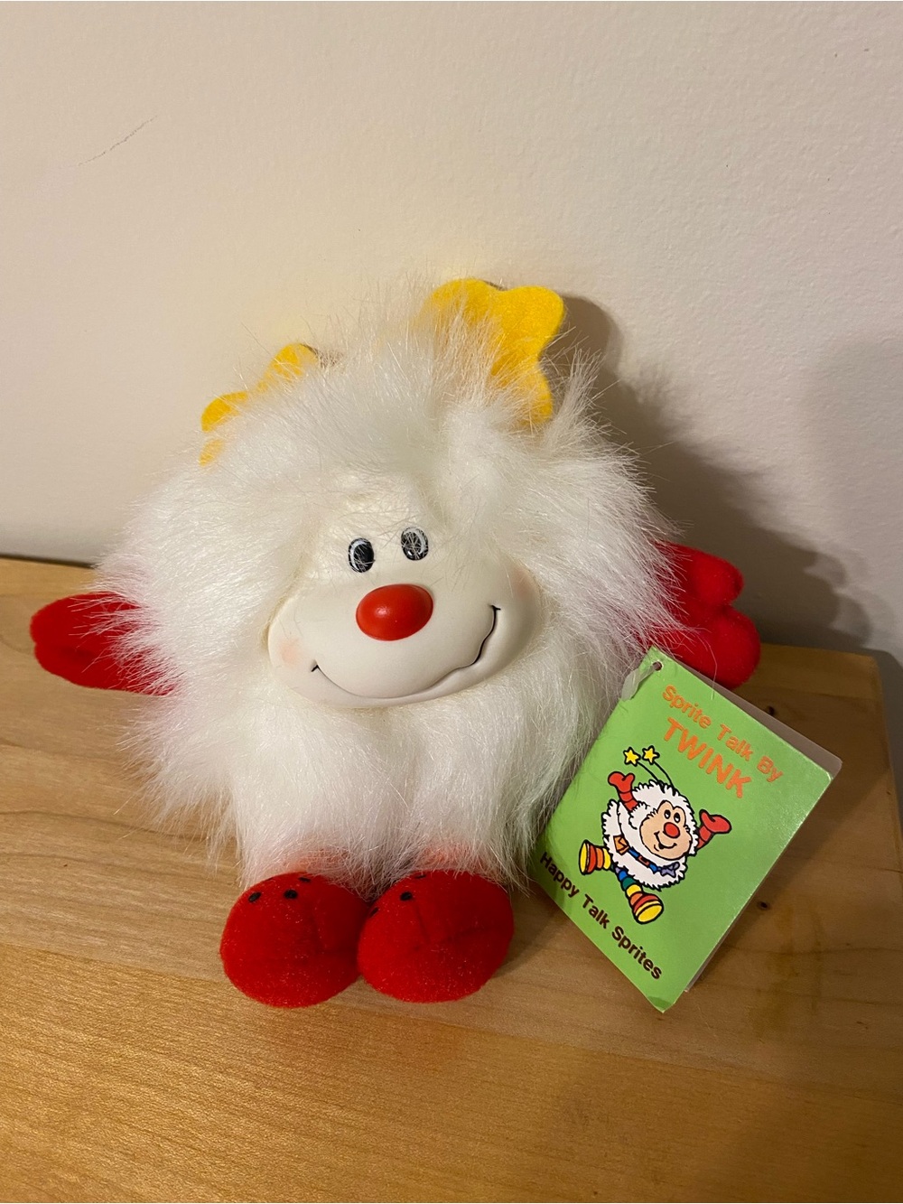 1983 Halmark White Sprite Twink Plush Toy with Taco Bell Tag NWT NOS 7”